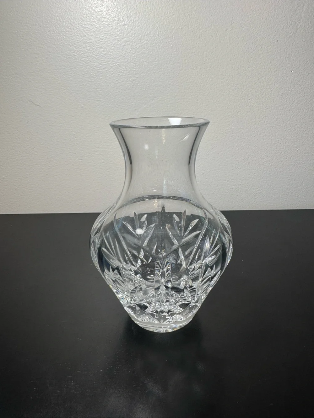 Clear Cut Glass Mini Floral Vase - Elegant Table Accent